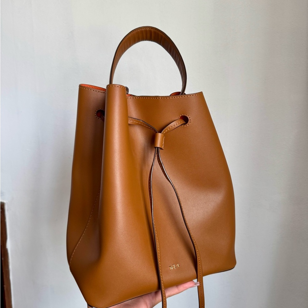 Ralph Lauren Tan Leather Shoulder Bag